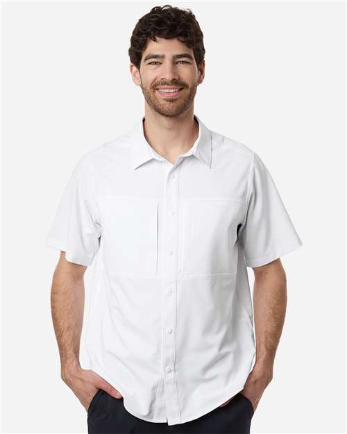 Men's UltraUVP Shoreline Short Sleeve Staff Shirt — White