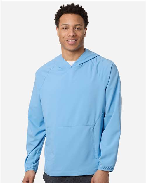 Men's UltraUVP Shoreline Long Sleeve Hooded Pullover — Columbia Blue