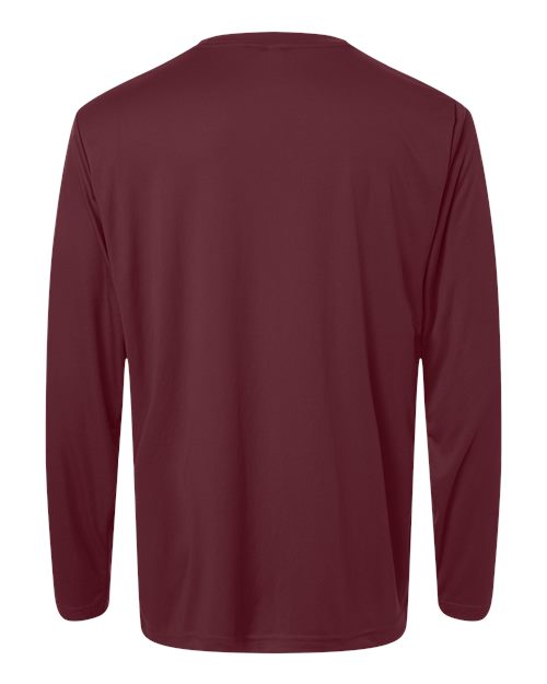 Unisex Capital Long Sleeve Performance T-Shirt — Burgundy