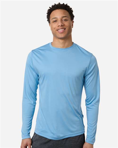 Unisex Capital Long Sleeve Performance T-Shirt — Columbia Blue
