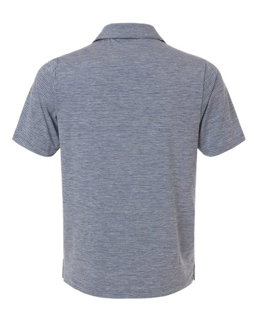 Men's Relay Heathered Stripe Polo — Sport Dark Navy Heather/ White