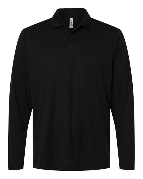 Men's Nova Performance Long Sleeve Pique Polo — Black