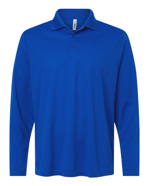 Men's Nova Performance Long Sleeve Pique Polo — True Royal