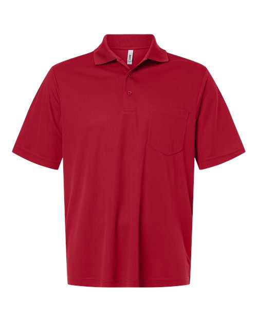 Men's Nova Performance Pique Pocket Polo — Classic Red