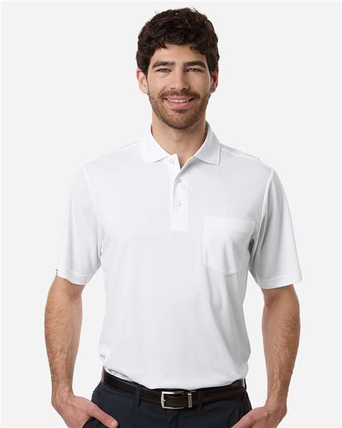 Men's Nova Performance Pique Pocket Polo — White