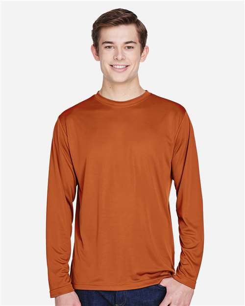 Men's Zone Performance Long Sleeve T-Shirt — Sport Burnt Orange