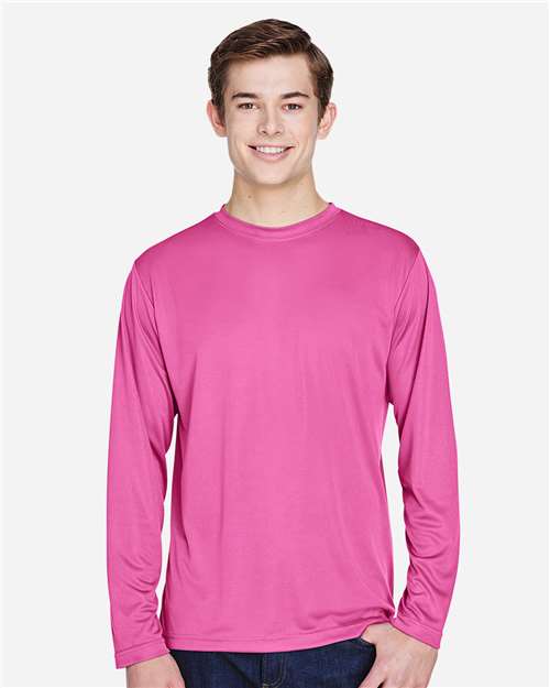 Men's Zone Performance Long Sleeve T-Shirt — Sport Charity Pink