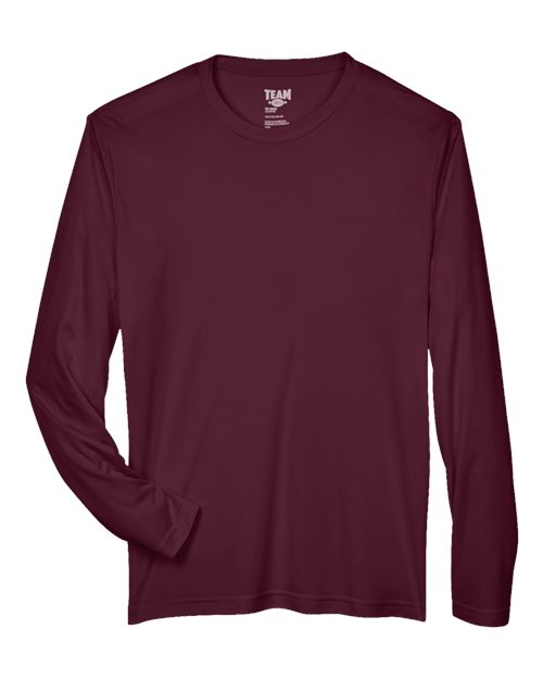 Men's Zone Performance Long Sleeve T-Shirt — Sport Dark Maroon