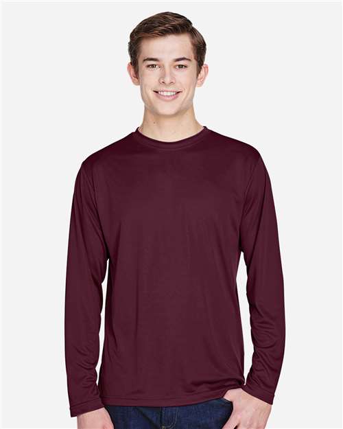 Men's Zone Performance Long Sleeve T-Shirt — Sport Dark Maroon