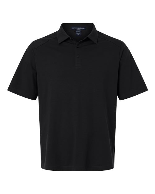 Men's Seaton Pebble Textured Polo — Black