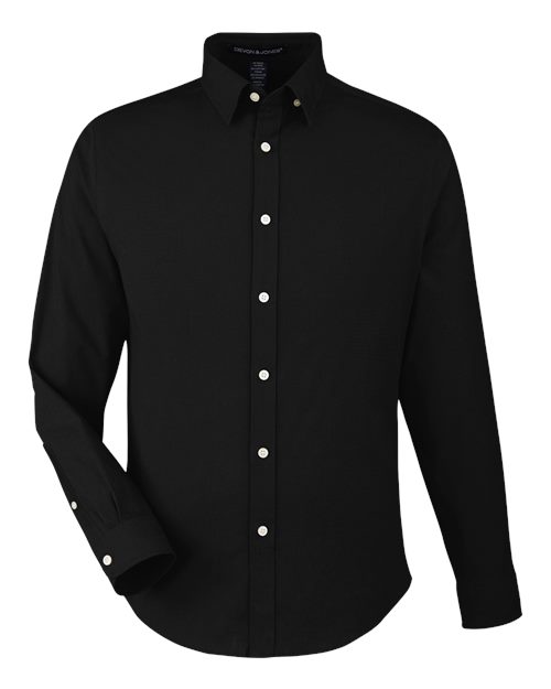 Men's CrownLux Performance® Spencer Poplin Dress Shirt — Black