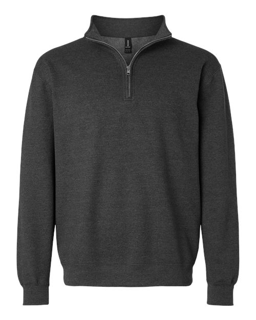 Unisex Heavy Blend™ Quarter-Zip Sweatshirt — Fan Charcoal Heather