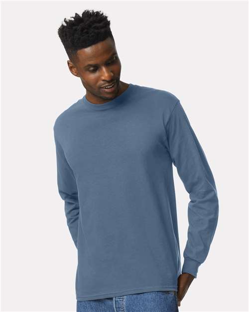 Unisex Ultra Cotton® Long Sleeve T-Shirt — Indigo Blue