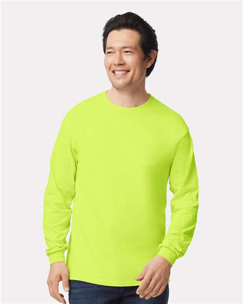 Unisex Ultra Cotton® Long Sleeve T-Shirt — Safety Green