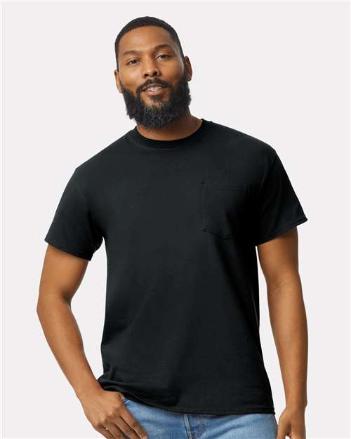 Unisex Ultra Cotton® Pocket T-Shirt — Black