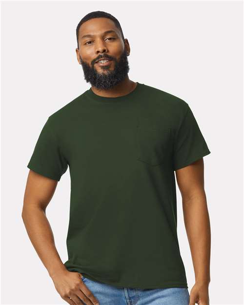 Unisex Ultra Cotton® Pocket T-Shirt — Forest Green