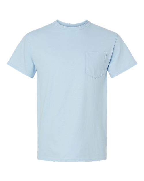 Unisex Ultra Cotton® Pocket T-Shirt — Light Blue