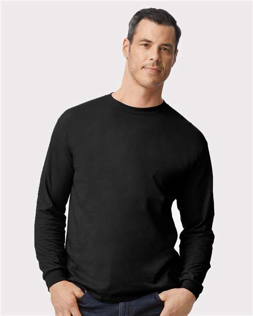 Unisex DryBlend® 50/50 Long Sleeve T-Shirt — Black