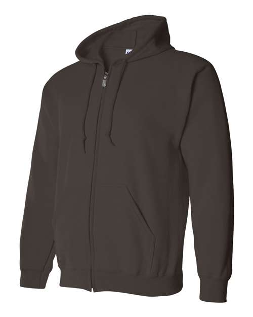 Unisex Heavy Blend™ Full-Zip Hooded Sweatshirt — Dark Chocolate
