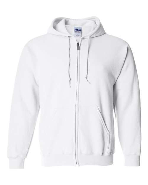 Unisex Heavy Blend™ Full-Zip Hooded Sweatshirt — White