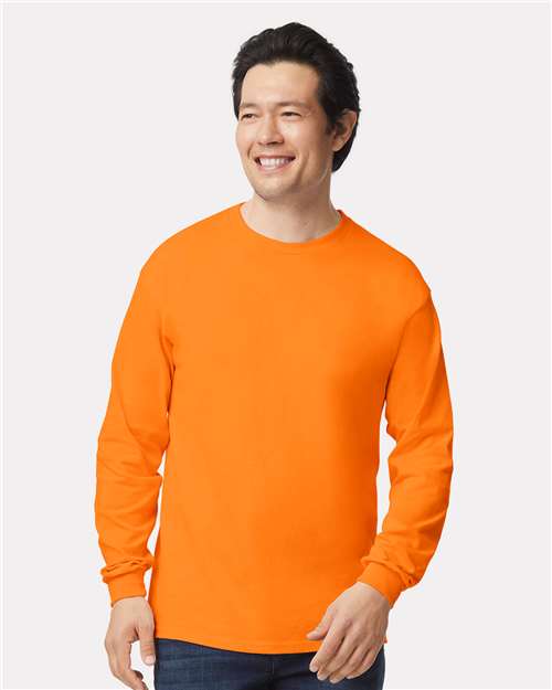 Unisex Ultra Cotton® Long Sleeve T-Shirt — Safety Orange