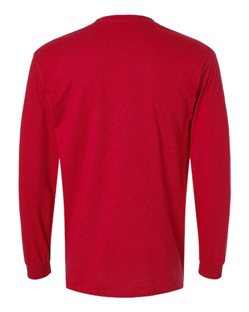Unisex DryBlend® 50/50 Long Sleeve T-Shirt — Red
