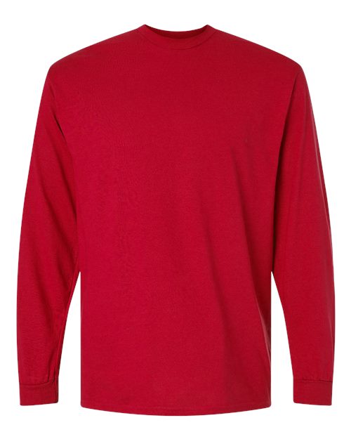 Unisex DryBlend® 50/50 Long Sleeve T-Shirt — Red