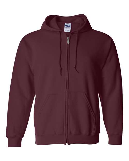 Unisex Heavy Blend™ Full-Zip Hooded Sweatshirt — Maroon