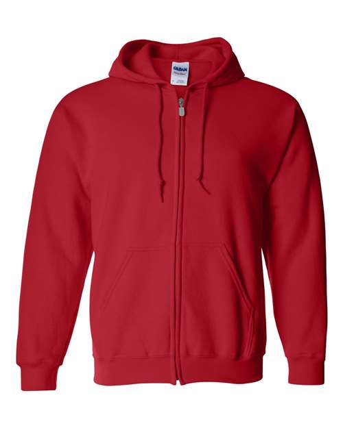 Unisex Heavy Blend™ Full-Zip Hooded Sweatshirt — Red