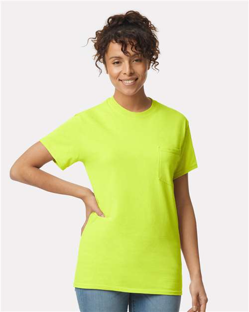Unisex Ultra Cotton® Pocket T-Shirt — Safety Green