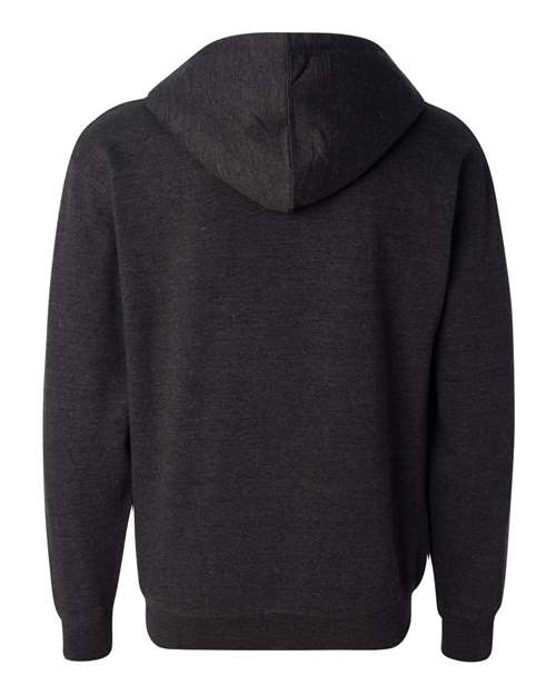 Unisex Midweight Full-Zip Hooded Sweatshirt — Charcoal Heather