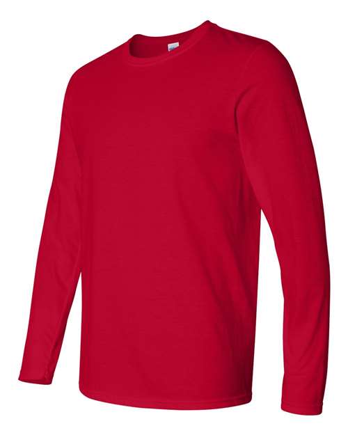 Unisex Softstyle® Long Sleeve T-Shirt — Cherry Red