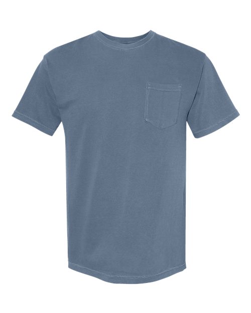 Unisex Garment-Dyed Heavyweight Pocket T-Shirt — Blue Jean