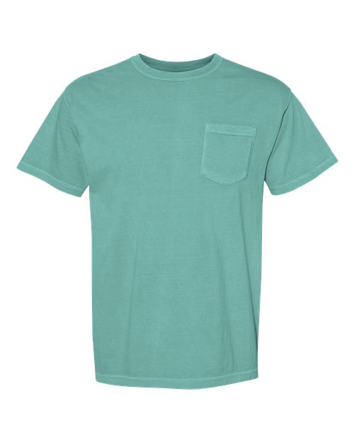 Unisex Garment-Dyed Heavyweight Pocket T-Shirt — Seafoam