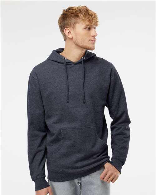 Unisex Midweight Hooded Sweatshirt — Classic Navy Heather
