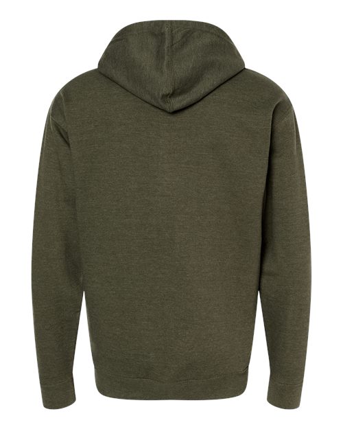 Unisex Midweight Full-Zip Hooded Sweatshirt — Army Heather