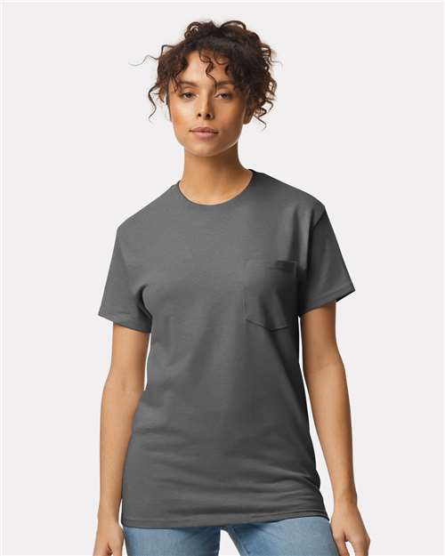 Unisex Ultra Cotton® Pocket T-Shirt — Charcoal
