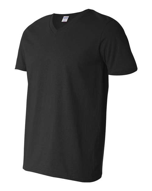 Unisex Softstyle® V-Neck T-Shirt — Black