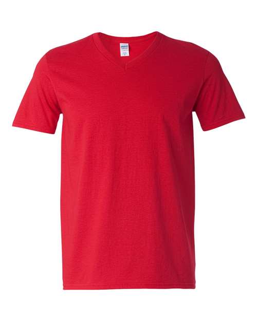 Unisex Softstyle® V-Neck T-Shirt — Cherry Red