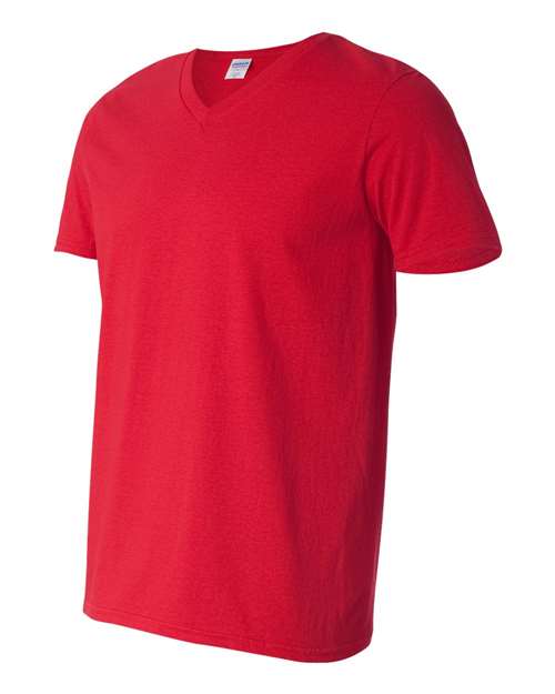 Unisex Softstyle® V-Neck T-Shirt — Cherry Red