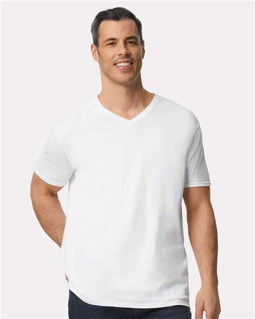 Unisex Softstyle® V-Neck T-Shirt — White