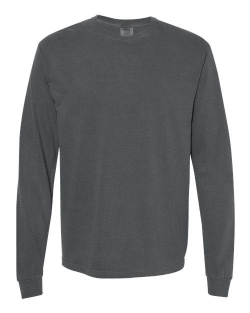 Unisex Garment-Dyed Heavyweight Long Sleeve T-Shirt — Pepper