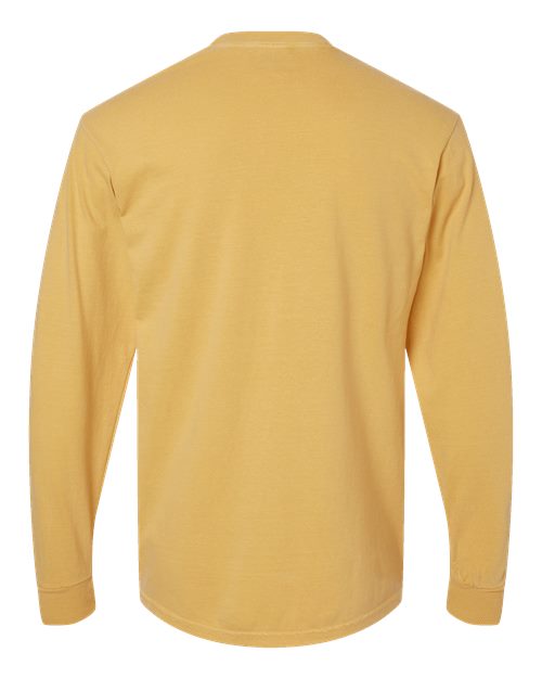 Unisex Garment-Dyed Heavyweight Long Sleeve T-Shirt — Mustard