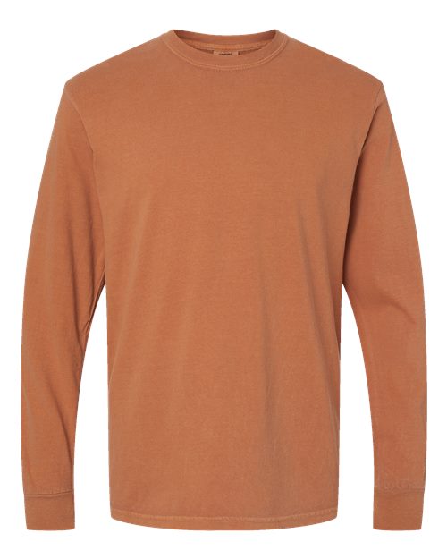 Unisex Garment-Dyed Heavyweight Long Sleeve T-Shirt — Yam