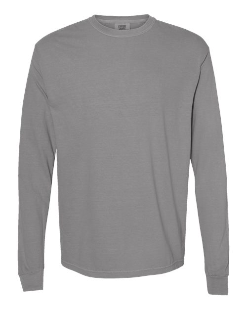 Unisex Garment-Dyed Heavyweight Long Sleeve T-Shirt — Grey