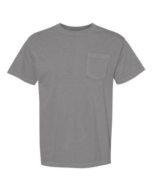Unisex Garment-Dyed Heavyweight Pocket T-Shirt — Grey