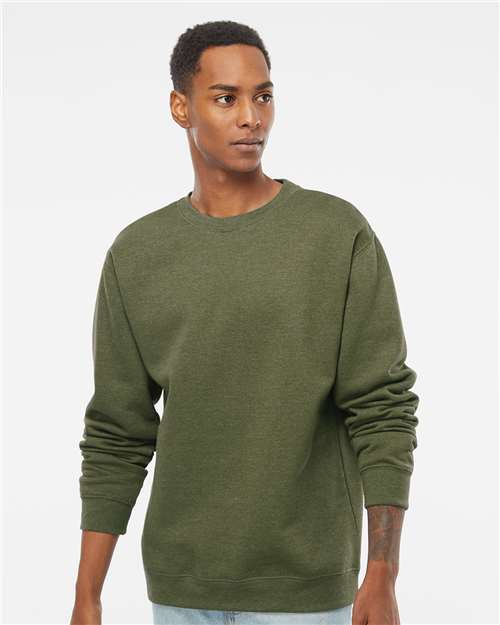 Unisex Midweight Crewneck Sweatshirt — Army Heather