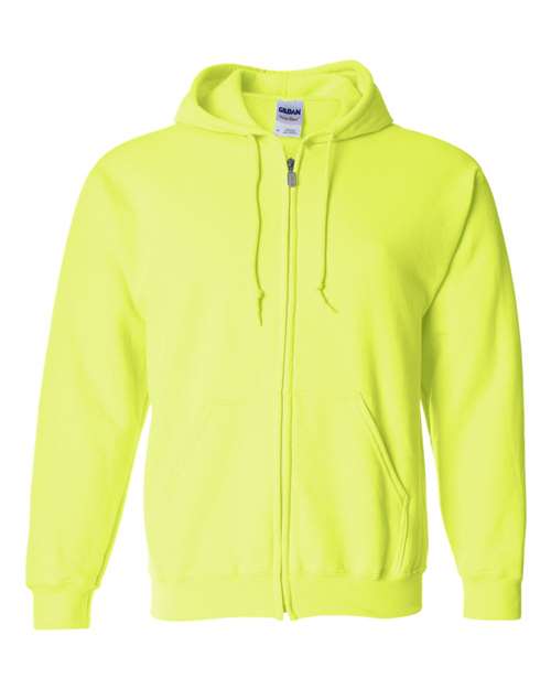 Unisex Heavy Blend™ Full-Zip Hooded Sweatshirt — Safety Green