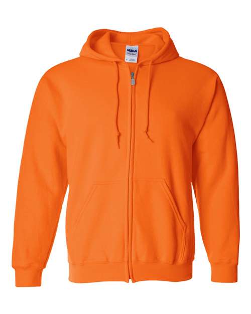Unisex Heavy Blend™ Full-Zip Hooded Sweatshirt — Safety Orange
