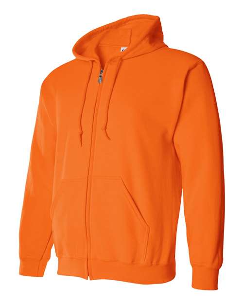 Unisex Heavy Blend™ Full-Zip Hooded Sweatshirt — Safety Orange